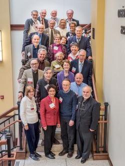 2018 Emeriti on School of Business staircase